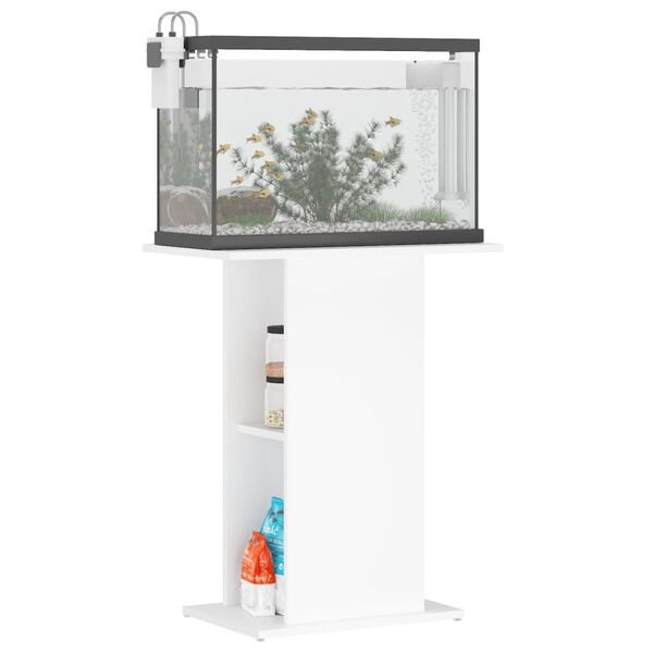 vidaXL Support pour aquarium blanc 60,5x36x72,5 cm bois d'ingénierie