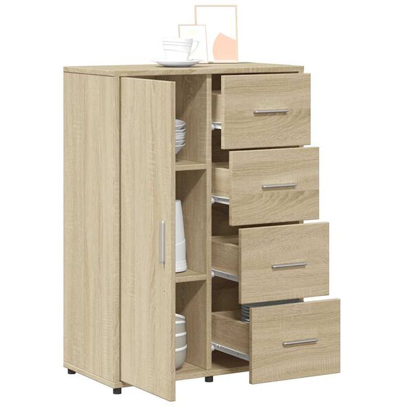vidaXL Buffets 2 pcs ch&ecirc;ne sonoma 60x31x84 cm bois d'ing&eacute;nierie