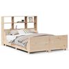 vidaXL Lit biblioth&egrave;que sans matelas 140x190 cm bois massif