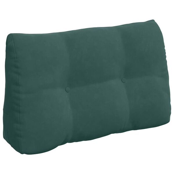 vidaXL Coussin de Dos Vert fonc&eacute; 80 x 24 x 50 cm Velours