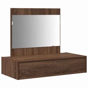 vidaXL Table de Toilette Marron 83 x 40 x 70 cm Bois d'ing&eacute;nierie