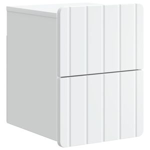 vidaXL Cabinet de chevet mural avec tiroir Blanc 33 x 34,5 x 43 cm