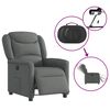 vidaXL Fauteuil inclinable &eacute;lectrique Gris fonc&eacute; Tissu