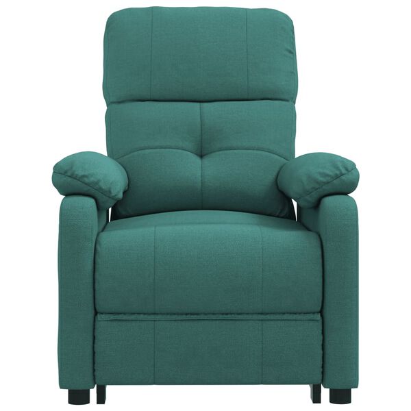 vidaXL Fauteuil de massage Vert fonc&eacute; Tissu