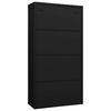 vidaXL Armoire &agrave; casiers Noir 90x40x180 cm Acier