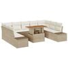 vidaXL Ensemble de canap&eacute; de jardin 10 pc Beige et cr&egrave;me