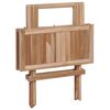 vidaXL Table de bistro pliable 60x60x65 cm Bois de teck solide
