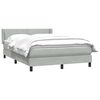 vidaXL Sommier &agrave; lattes de lit et matelas gris clair 160x210cm velours