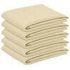 vidaXL Tissu de Table 5 pc Rectangulaire Cr&egrave;me blanc 140 x 160 cm