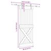 vidaXL Porte coulissante et kit de quincaillerie 80x210 cm pin massif