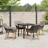 vidaXL Ensemble de salle &agrave; manger pour jardin 5 pcs Gris polyrotin