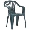 vidaXL Chaises empilables de jardin 45 pcs Plastique Vert