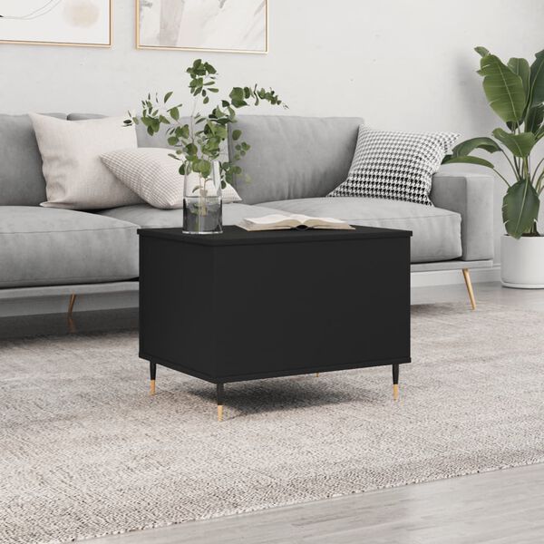 vidaXL Table basse Noir 60x44,5x45 cm Bois d'ing&eacute;nierie