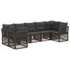 vidaXL Ensemble de canap&eacute; de jardin 7 pc 7-Nombre de places Gris