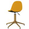 vidaXL Chaises &agrave; manger pivotantes lot de 2 jaune moutarde velours