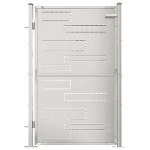 vidaXL Portail de jardin 100 x 145 cm en acier inoxydable