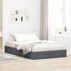 vidaXL Lit de Rangement avec matelas Gris fonc&eacute; 120 x 200 cm Velours