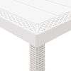 vidaXL Ensemble de salle à manger pour jardin 3 pcs Blanc Rattan Polt