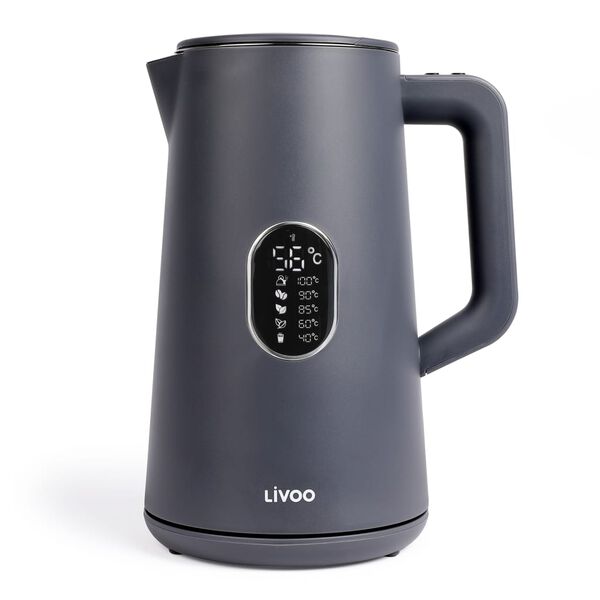 Livoo Bouilloire num&eacute;rique Acier inoxydable 1,5 L Gris