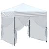 vidaXL Tente de réception pliable avec parois Blanc 2x2 m