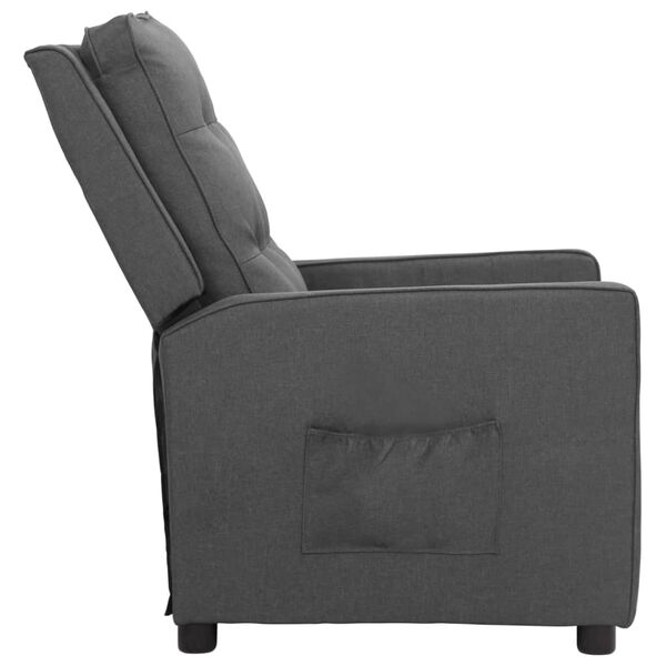 vidaXL Fauteuil Gris clair Tissu