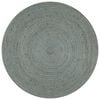 vidaXL Tapis fait &agrave; la main Jute Rond 120 cm Vert olive