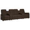 vidaXL Fauteuil de massage inclinable porte-gobelets 4 places marron