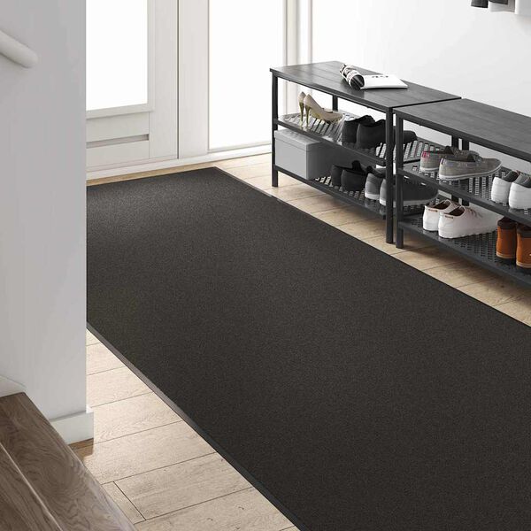 vidaXL Tapis d'entr&eacute;e Autre Noir 120 x 350 cm Polypropyl&egrave;ne et vinyle