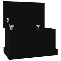 vidaXL Boîte de rangement noir 50x30x28 cm bois d'ingénierie