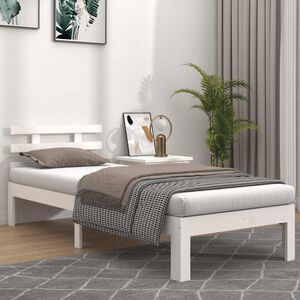 vidaXL Cadre de lit sans matelas blanc 75x190 cm
