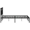 vidaXL Cadre de lit m&eacute;tal sans matelas avec t&ecirc;te de lit noir 120x190cm
