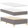vidaXL Lit à ressorts avec matelas Taupe 90 x 200 cm tissu