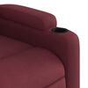 vidaXL Fauteuil inclinable de massage &eacute;lectrique Rouge bordeaux Tissu