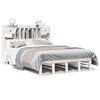 vidaXL Lit biblioth&egrave;que sans matelas blanc 140x190 cm bois pin massif