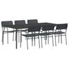 vidaXL Ensemble de salle &agrave; manger 7 pc Anthracite Acier