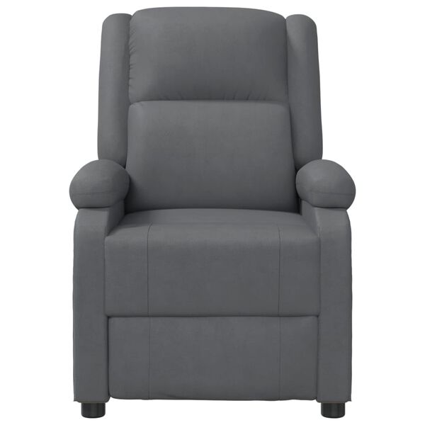 vidaXL Fauteuil de massage Anthracite Similicuir