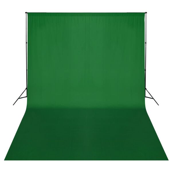 vidaXL Syst&egrave;me de support de toile de fond 500 x 300 cm Vert