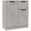 vidaXL Buffet Gris b&eacute;ton 60x30x70 cm Bois d'ing&eacute;nierie