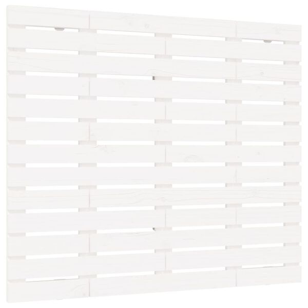 vidaXL T&ecirc;te de lit murale Blanc 141x3x91,5 cm Bois massif de pin