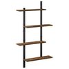 vidaXL &Eacute;tag&egrave;re Murale Ch&ecirc;ne fum&eacute; 61 x 13,5 x 105,5 cm