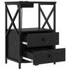 vidaXL Cabinet de chevet Ch&ecirc;ne noir 40 x 31 x 60 cm Bois d'ing&eacute;nierie