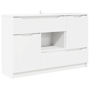 vidaXL Buffet Blanc 100 x 30 x 65,6 Bois d'ing&eacute;nierie