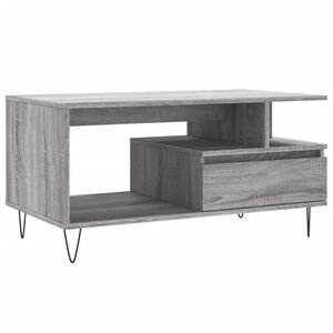 vidaXL Table basse Sonoma gris 90x49x45 cm Bois d'ing&eacute;nierie