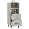 vidaXL Buffet Gris b&eacute;ton 34,5x34x90 cm Bois d'ing&eacute;nierie