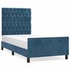 vidaXL Cadre de lit sans matelas bleu fonc&eacute; 90x200 cm velours