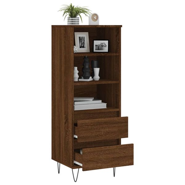 vidaXL Buffet haut Ch&ecirc;ne marron 40x36x110 cm Bois d'ing&eacute;nierie