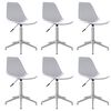 vidaXL Chaises pivotantes &agrave; manger lot de 6 blanc PP