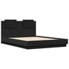 vidaXL Cadre de lit sans matelas noir 135x190 cm