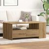 vidaXL Table basse avec tiroir Chêne artisanal 102 x 55 x 43,5 cm