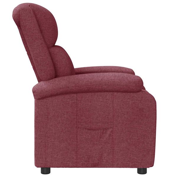 vidaXL Fauteuil inclinable Rouge bordeaux Tissu